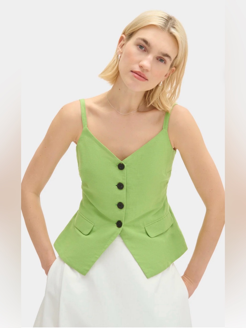 Aligne Apple Linen Waistcoat